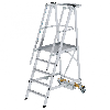 MUNK Podestleiter fahrbar mit schmaler Traverse 5 Stufen