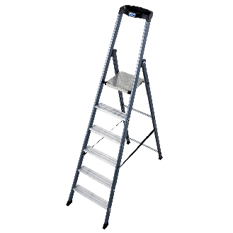 Krause SePro S Stufenstehleiter eloxiert 6 Stufen-Beschreibung lesen
