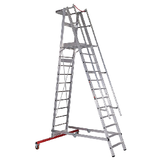 Euroline Premium 32777 Podestleiter fahrbar 12 Stufen-Beschreibung lesen