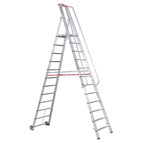 Euroline Premium 32677 Stufenstehleiter mit großer Standplattform 12 Stufen-Beschreibung lesen