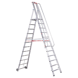 Euroline Premium 32677 Stufenstehleiter mit großer Standplattform 12 Stufen-Beschreibung lesen