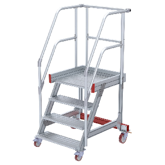 Euroline 513 Wartungsbühne 60° 1000mm Stufenbreite 4 Stufen Alu gerieft-Beschreibung lesen
