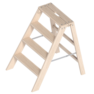 Layher 1055 klappbarer Holzstufentritt 4 Stufen-Beschreibung lesen