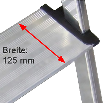 Euroline 22578 Stufenstehleiter mit Sicherheitsbrücke und Werkzeugablage 6 Stufen-Beschreibung lesen