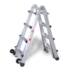 Euroline Premium 31621 Vario-Klappleiter mit Rollen 4x3 Sprossen