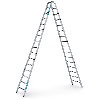 Zarges gebördelte Stehleiter, eloxiert Saferstep B 2x16 Stufen Zarges gebördelte Stehleiter, eloxiert Saferstep B 2x16 Stufen