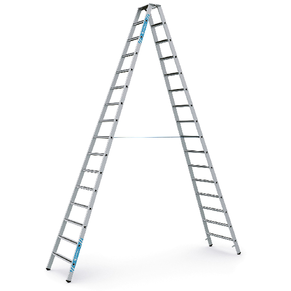 Zarges gebördelte Stehleiter, eloxiert Saferstep B 2x16 Stufen Zarges gebördelte Stehleiter, eloxiert Saferstep B 2x16 Stufen-Beschreibung lesen