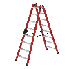 MUNK Kunststoff-Stehleiter 2x8 Sprossen