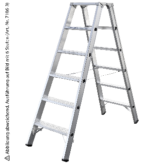 Iller Stufenstehleiter mit 2x3 Stufen 2,25m AH-Beschreibung lesen