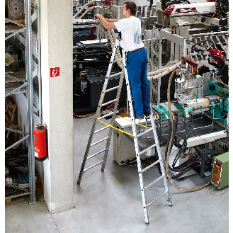 Zarges Sprossenstehleiter Coni B 2x5 Sprossen-Beschreibung lesen