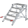 MUNK Arbeitspodest fahrbar Stahl-Gitterrost 800mm Stufenbreite 5 Stufen