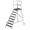 MUNK Podestleiter mit Rollen und Griff R13 Korund 8 Stufen