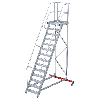 Euroline 513 Wartungsbühne 60° 600mm Stufenbreite 14 Stufen Alu gerieft