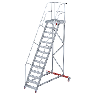 Euroline 513 Wartungsbühne 60° 600mm Stufenbreite 14 Stufen Alu gerieft-Beschreibung lesen
