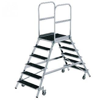 MUNK Podestleiter fahrbar R13 Korund 2x6 Stufen-Beschreibung lesen
