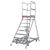 Euroline Premium 515 Mobile Podesttreppe einseitig mit Zentralfeststellung 8 Stufen