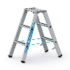 Stehleiter aus Aluminium 2x3 Stufen