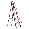 Altrex Taurus Stufenstehleiter mit Rollen TME 11 Stufen