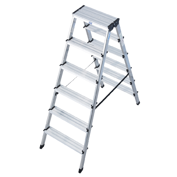 Krause Dopplo Stufen Doppelleiter 2x6 Stufen-Beschreibung lesen