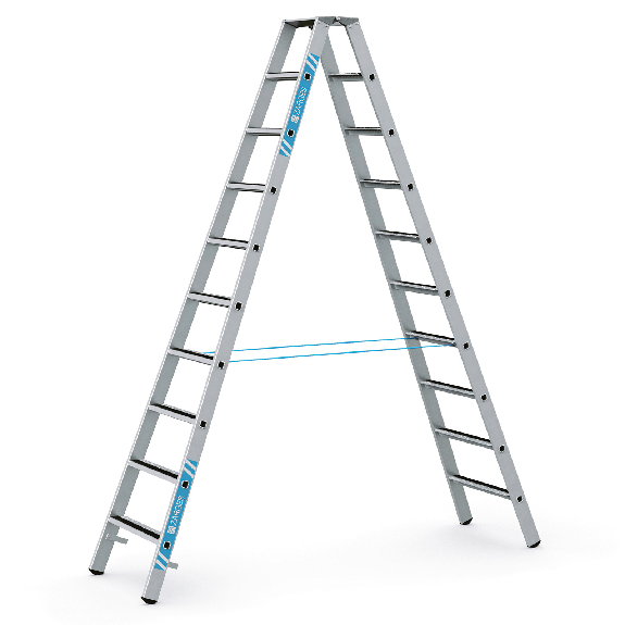Zarges gebördelte Stufen-Stehleiter R13step-B eloxiert 2x10 Stufen Zarges gebördelte Stufen-Stehleiter R13step-B eloxiert 2x10 Stufen-Beschreibung lesen