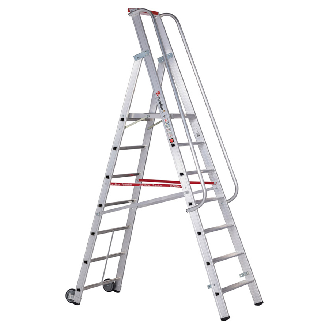 Euroline Premium 32677 Stufenstehleiter mit großer Standplattform 7 Stufen-Beschreibung lesen