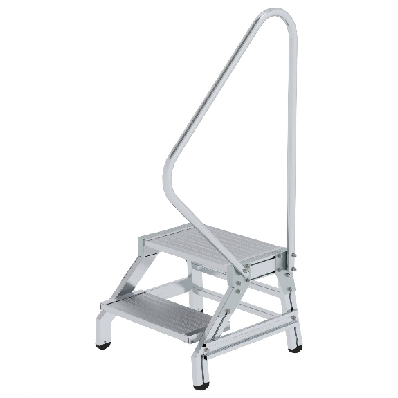 MUNK Aluminium Montagetritt starr mit Handlauf 2 Stufen MUNK Aluminium Montagetritt starr mit Handlauf 2 Stufen-Beschreibung lesen