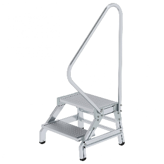 Montagetritt aus Aluminium mit Handlauf, 2 Stufen-Beschreibung lesen