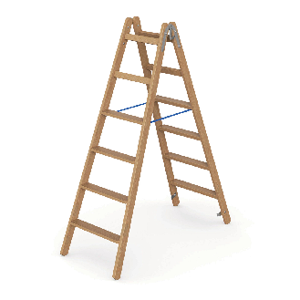 Werner Holz Stufenstehleiter zweiseitig begehbar 2x6 Stufen-Beschreibung lesen