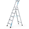Zarges genietete Stehleiter, eloxiert XLstep S 5 Stufen