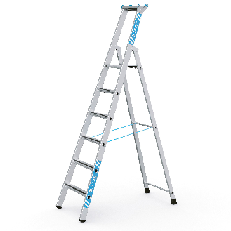 Stehleiter aus Aluminium mit 7 Stufen-Beschreibung lesen