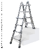 Iller Teleskopleiter, beidseitig begehbar mit 4x5 Sprossen und 6,0m AH Iller Teleskopleiter, beidseitig begehbar mit 4x5 Sprossen und 6,0m AH