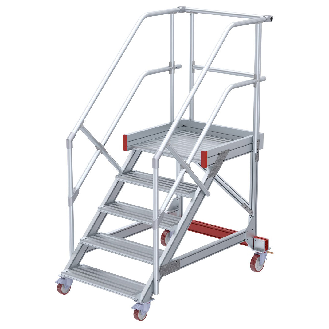 Euroline 513 Wartungsbühne 45° 1000mm Stufenbreite 5 Stufen Alu gerieft-Beschreibung lesen