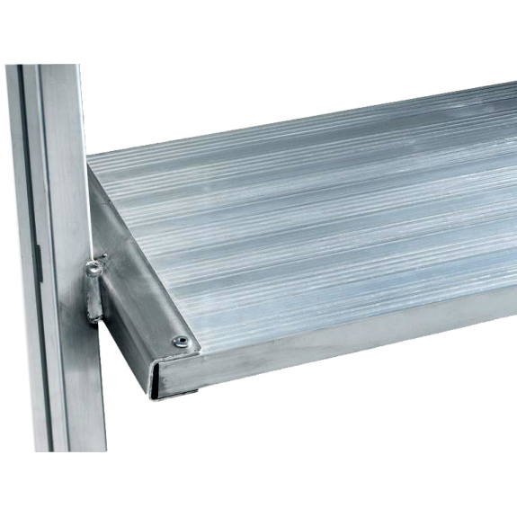 MUNK Podestleiter fahrbar Aluminium geriffelt 2x7 Stufen-Beschreibung lesen