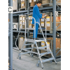 MUNK Podestleiter fahrbar Aluminium geriffelt 2x7 Stufen