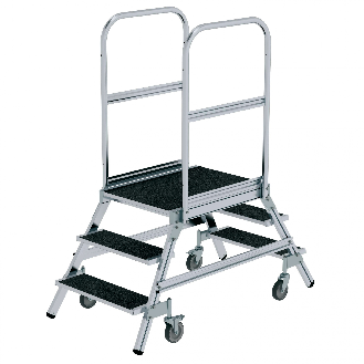 MUNK Podestleiter fahrbar R13 Korund 2x3 Stufen-Beschreibung lesen