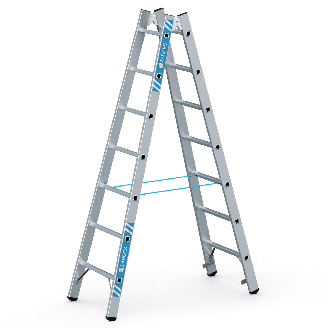 Zarges Sprossenstehleiter Coni B 2x7 Sprossen-Beschreibung lesen