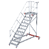 Euroline 513 Wartungsbühne 45° 1000mm Stufenbreite 11 Stufen Alu gerieft