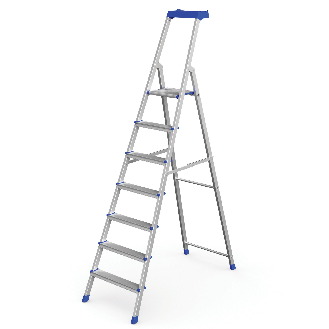Aluminium-Stehleiter mit 7 Stufen-Beschreibung lesen