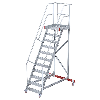 Euroline 513 Wartungsbühne 60° 800mm Stufenbreite 11 Stufen Alu gerieft