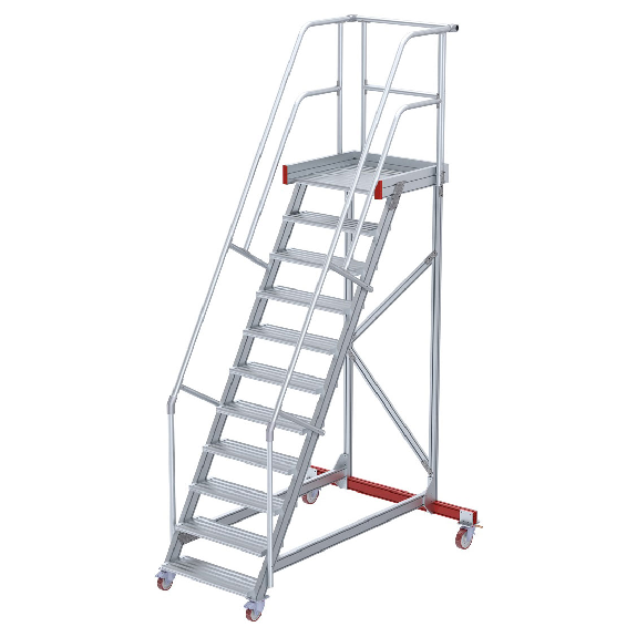 Euroline 513 Wartungsbühne 60° 800mm Stufenbreite 11 Stufen Alu gerieft-Beschreibung lesen