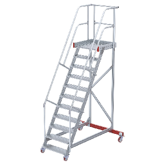 Euroline 513 Wartungsbühne 60° 600mm Stufenbreite 11 Stufen Alu gerieft-Beschreibung lesen