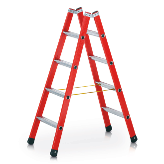 Stehleiter in GFK-Mischbauweise 2x5 Sprossen-Beschreibung lesen