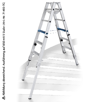 Iller Treppenhausleiter Multilift Ergo Plus eloxiert 2x6 Stufen-Beschreibung lesen