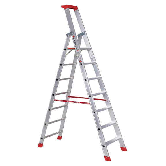Stehleiter mit Sicherheitsbrücke 7 Stufen-Beschreibung lesen