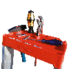 Euroline Premium 32577 Stufenstehleiter mit Sicherheitsbrücke 10 Stufen