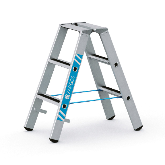 Escabeau à brides Zarges R13step-B anodisé 2x3 marches-Leggi tutto