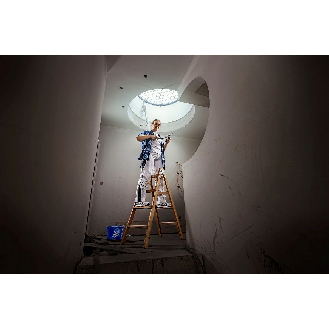Werner Holz Stufenstehleiter zweiseitig begehbar 2x4 Stufen-Beschreibung lesen