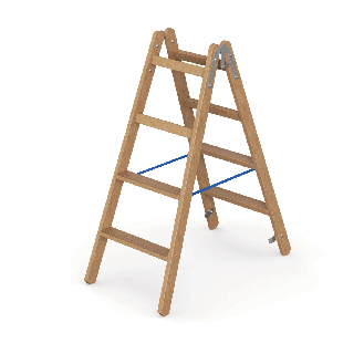 Werner Holz Stufenstehleiter zweiseitig begehbar 2x4 Stufen-Beschreibung lesen