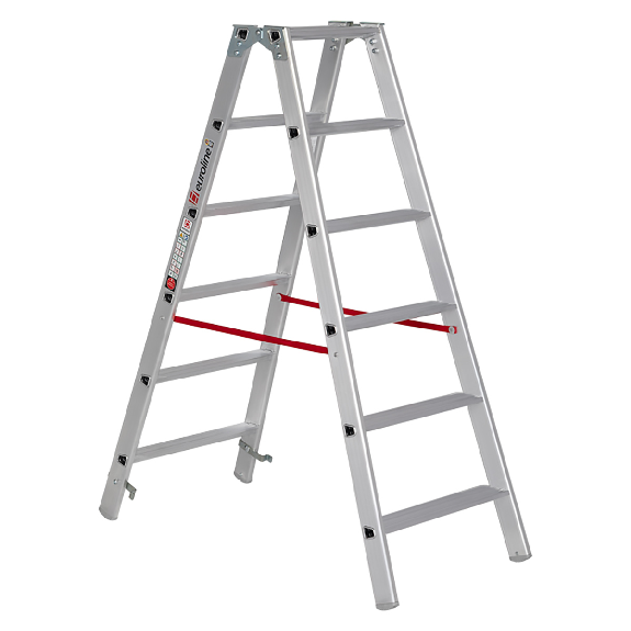 Euroline 20577 Stufenstehleiter 2x6 Stufen-Beschreibung lesen