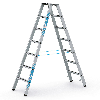 Zarges gebördelte Stehleiter, eloxiert Saferstep B 2x7 Stufen Zarges gebördelte Stehleiter, eloxiert Saferstep B 2x7 Stufen